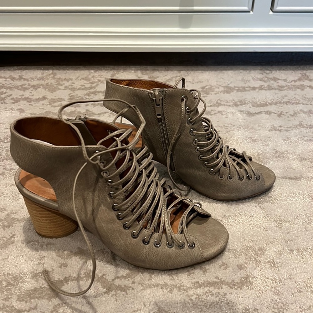 Lace up booties